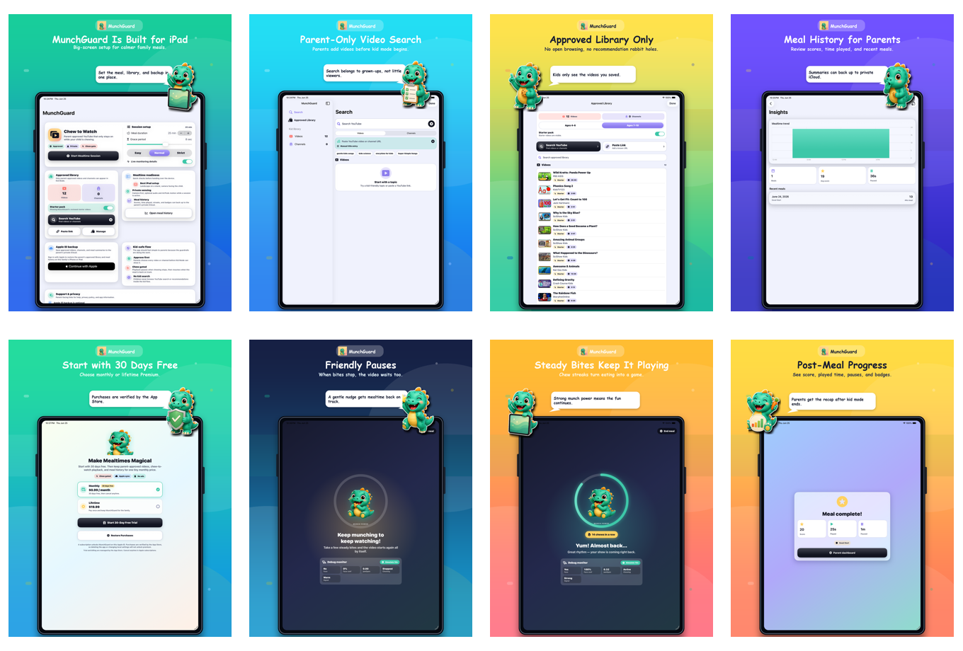 MunchGuard iPad App Store screenshot overview